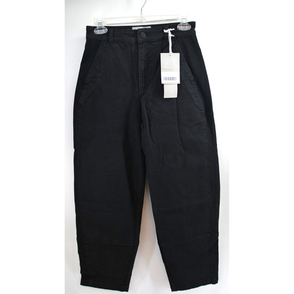 Everlane  High-Rise Crop Size‎ 0 The Utility Barrel Pant in Black